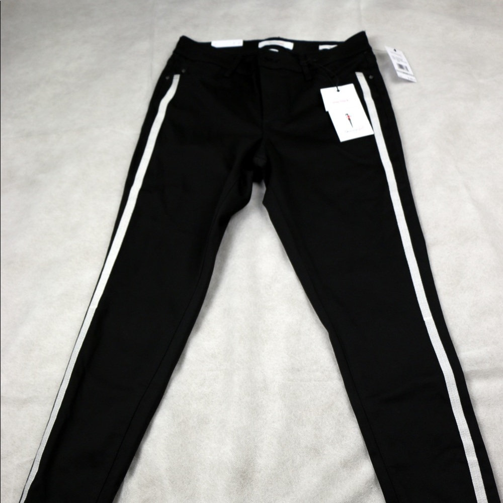 Skinnygirl Jeans White Stripe -Black Rinse